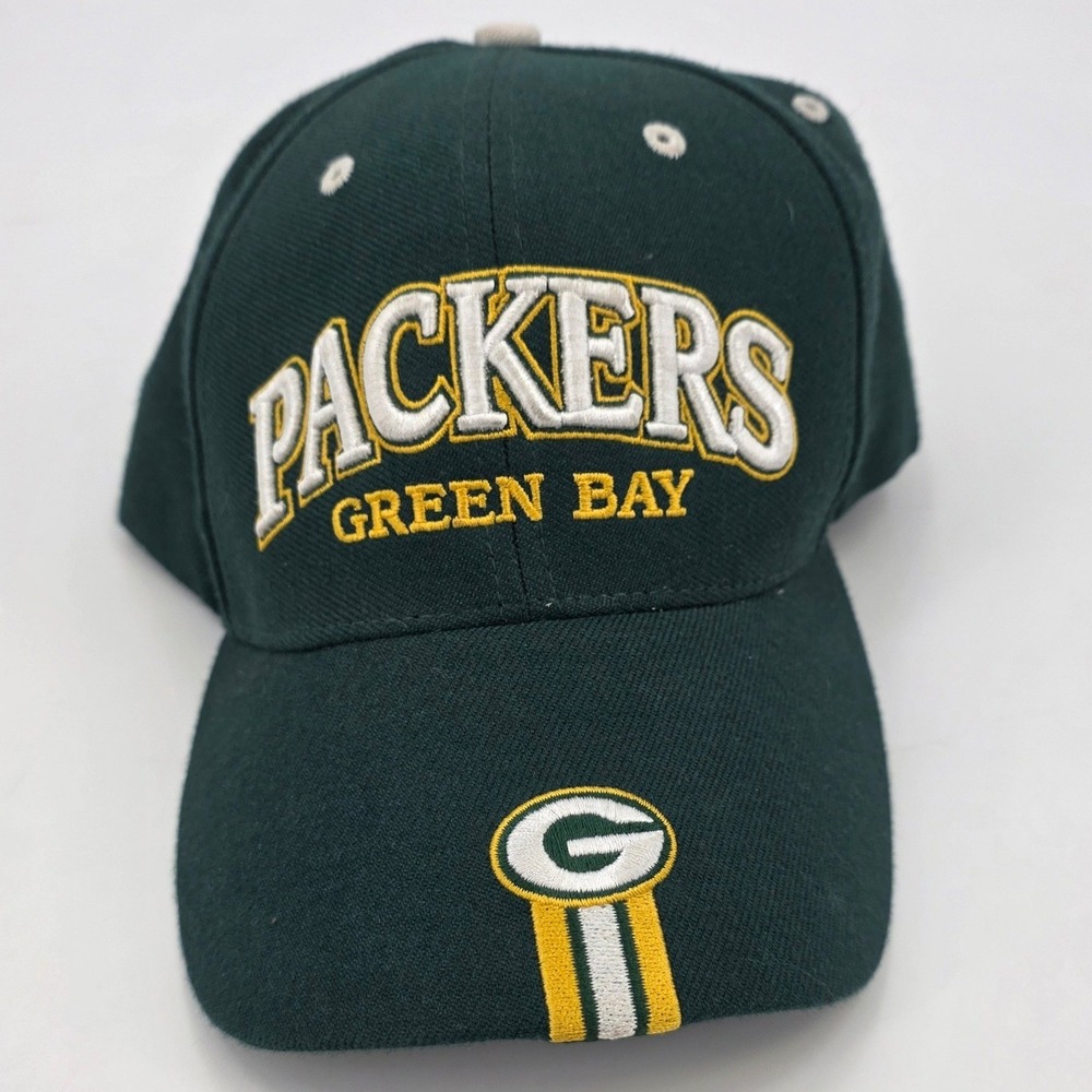 VINTAGE 90S GREEN BAY PACKERS HAT TWINS ENTERPRISES EMBROIDED GREEN NFL SPELLOUT